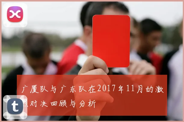 广厦队与广东队在2017年11月的激烈对决回顾与分析